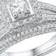 1.00 CT. T.W. Round Diamond Prong Set Bridal Ring in 10K White Gold