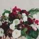 DIY: Winter Floral Centerpiece with pops of Marsala