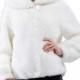 Faux white mink fur coat  for women