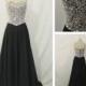 Sequin Top Black Floor Length Evening Dress & Homecoming Dress On Sale