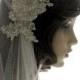 Couture Bridal Cap Veil -1920s Wedding Veil - Dentelle Pearl Luxe