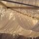 Winter Wedding Decor - Sheer White Draped Fabric And Icicle Lights