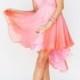 Short Strapless Sweetheart Embellished Bodice Ombre Prom Dresses