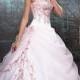 Beautiful Elegant Organza Ball Gown Strapless Wedding Dress In Great Handwork