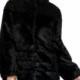 Black Faux Beaver  fur hooded parka