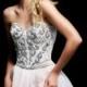 Strapless Sweetheart Beaded Bodice Short Prom Dresses