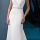 Beautiful Elegant Exquisite V-neck Chiffon Wedding Dress In Great Handwork