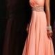 Beaded One-shoulder Draped Long Prom Dresses with Beaded Empire Waist