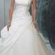 Beautiful Elegant Exquisite Taffeta & Organza A-line Beaded Appliques Wedding Dress In Great Handwork