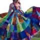 Custom String Theory Rainbow Festival Apron Dress