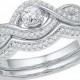 1/2 CT. T.W. Round Diamond Prong Set Bridal Ring in 10K White Gold