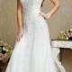 Beautiful Elegant Organza A-line Queen Anne Wedding Dress In Great Handwork