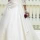 Beautiful Elegant Satin & Lace A-line Off-the-shoulder Wedding Dress In Great Handwork