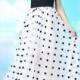 Beaded Illusion High Neckline Open Back Prom Dress with White-black Spot Skirt