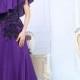 Purple Asymmetrical One-shoulder Embroidered Long Formal Dresses