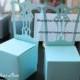 Tiffany Blue Miniature Chair Place Card Holder and Favor Box TH005-C0