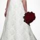 Beautiful Elegant Satin & Lace A-line Wedding Dress In Great Handwork