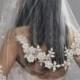 2 Layer Elbow Length Beaded Bridal Veils Vintage White/Ivory Short Tulle Veil