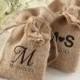 Rustic Burlap Favor Bags - Available Personalized (Set Of 12)