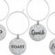 Sip, Toast, Sparkle, Bubble Wine Charms