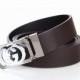 GUCCI GG Initials Brown Leather Belts