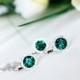 #emerald #green #bridesmaids #bridal #flowergirl #wedding #jewelryset #artdeco #clearcrystal #rhinestone #necklace #earrings  #chic