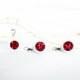 #burgundy #red #bridal #bridesmaids #wedding #jewelryset #artdeco #clearcrystal #rhinestone #necklace #earrings #chic