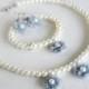 #gray #wedding #bridal #bridesmaids #flowergirl #jewelry #pearl #necklace #earrings #bracelet #chic #gift