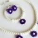#purple #wedding #bridal #bridesmaids #flowergirl #jewelry #pearl #necklace #earrings #bracelet #chic #gift