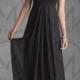 A-line straps black bridesmaid dresses online for sale