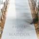 Contemporary Vintage Personalized Aisle Runner