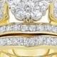 FINE JEWELRY 3 CT. T.W. Diamond 14K Yellow Gold Bridal Ring Set