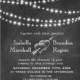 Blackboard Twinkle Lights Wedding Invitation