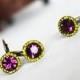 #vintage #style #antiquedbrass #jewelry #purple #oilgreen #swarovski #artdeco #rhinestone #earrings #ring #bridesmaids #bridal #wedding