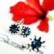 #navyblue #wedding #bridal #bridesmaids #sparkle #artdeco #jewelry #clearcrystal #swarovski #rhinestone #necklace #earrings #gift #chic