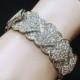 Heart Crystal Bridal Bracelet, Wedding Cuff Bracelet, Rhinestone Statement Bracelet, Diamante Bracelet, Prom Crystal Bracelet