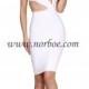 Norboe White Cut Out One Shoulder Bandage Dress
