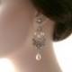 Vintage inspired Art deco swarovski crystal rhinestone chandelier earrings wedding jewelry bridesmaids gifts bridal earrings