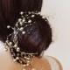 Gold Pearl headband, Wedding gold Headband, Bridal Headband, Bridal Accessories, Wedding Accessories
