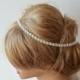 Lace Pearl Wedding Headband, Lace Bridal Headband, Lace Pearl Weddings Hair, Bridal Hair Accessories