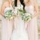 Bridesmaids In Pale Pink Dresses