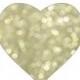 Gold Sparkles Heart Sticker