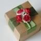 10 rustic kraft favor box with paper flowers, wedding, bridal shower, bridesmaids, baby shower, tea party gift box