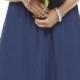Women's Chiffon Halter Maxi Bridesmaid Dress Academy Blue 6 - TEVOLIO