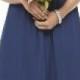 Women's Plus Size Chiffon Halter Maxi Bridesmaid Dress Academy Blue 16W - TEVOLIO