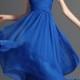 A-Line One-Shoulder Zipper Natural chiffon Sleeveless Prom Dresses