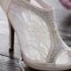 Wedding & Bridesmaid Shoes Lace High Heel Shootie With Flatback Crystals Style AYAEL9