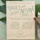 Becky + Alison's Hand Lettered Rustic Wedding Invitations