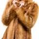 Faux brown raccoon fur short women coat