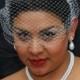 Birdcage Veil, Bridal Headpiece, Birdcage Veil Headband, Wedding Headband, Flower Pearl Hair Piece, 1920s Headpiece